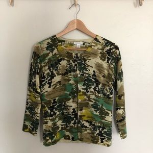 Garnet Hill Camo Cardigan